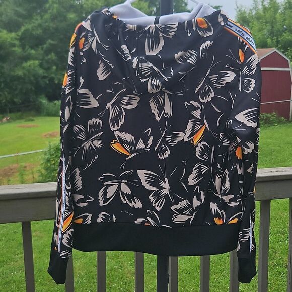 Adidas x FARM Rio Floral Butterfly Zip-Up Hoodie Size L - Picture 7 of 7